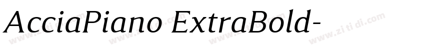 AcciaPiano ExtraBold字体转换